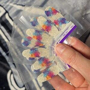 New Color Street Real Nail Polish Strips Colorful Paint the Town Glitter Sparkly